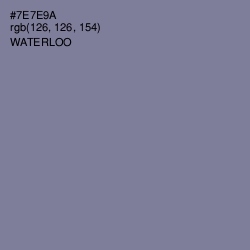 #7E7E9A - Waterloo  Color Image